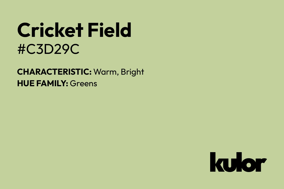 Cricket Field is a color with a HTML hex code of #c3d29c.