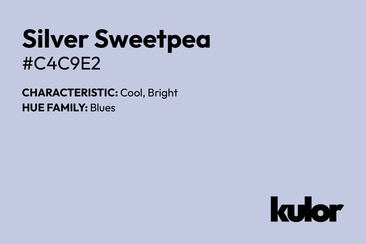 Silver Sweetpea is a color with a HTML hex code of #c4c9e2.