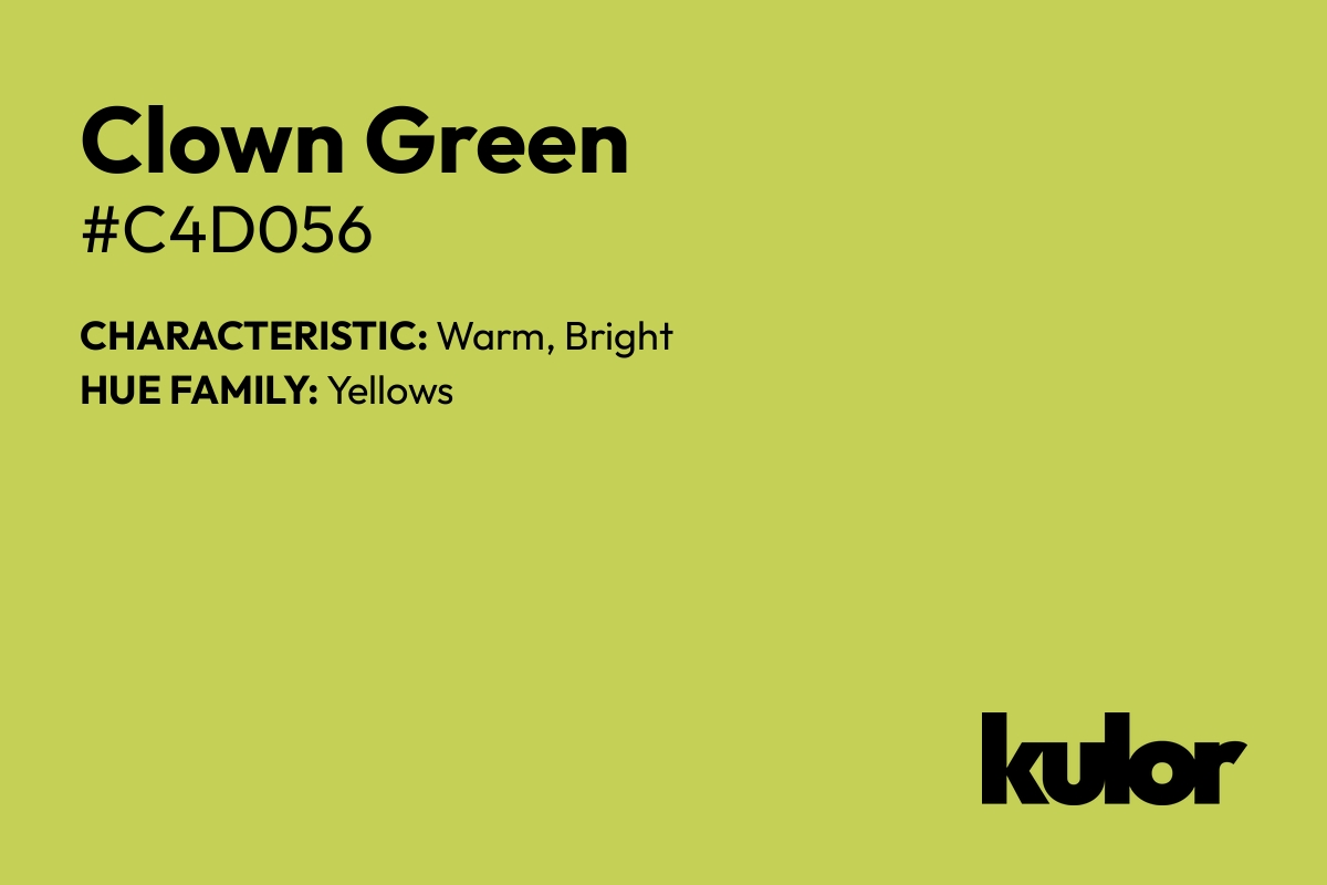 Clown Green is a color with a HTML hex code of #c4d056.