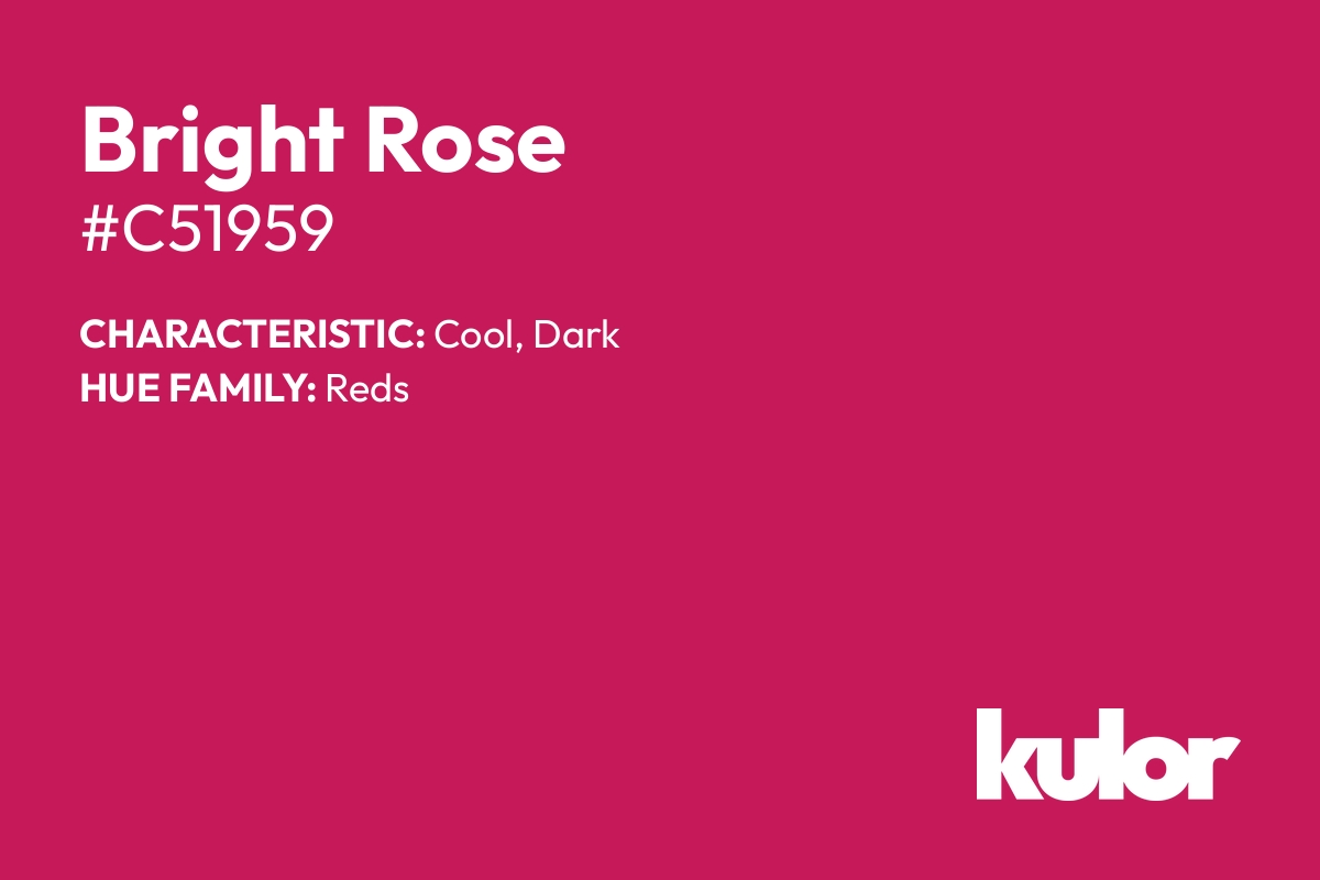 Bright Rose is a color with a HTML hex code of #c51959.