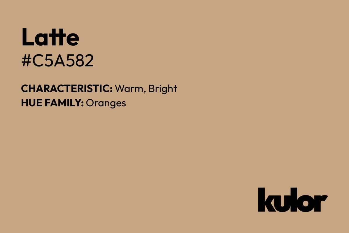 Latte is a color with a HTML hex code of #c5a582.