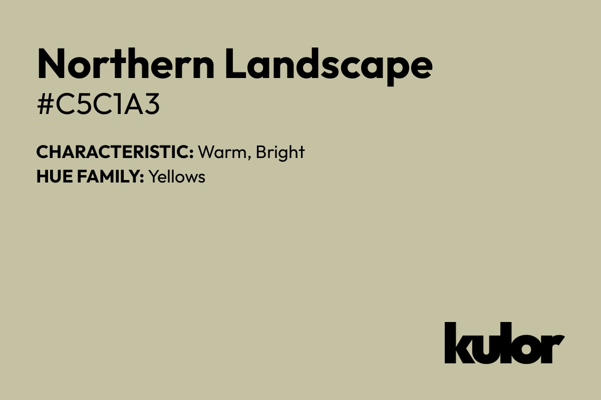 Northern Landscape is a color with a HTML hex code of #c5c1a3.