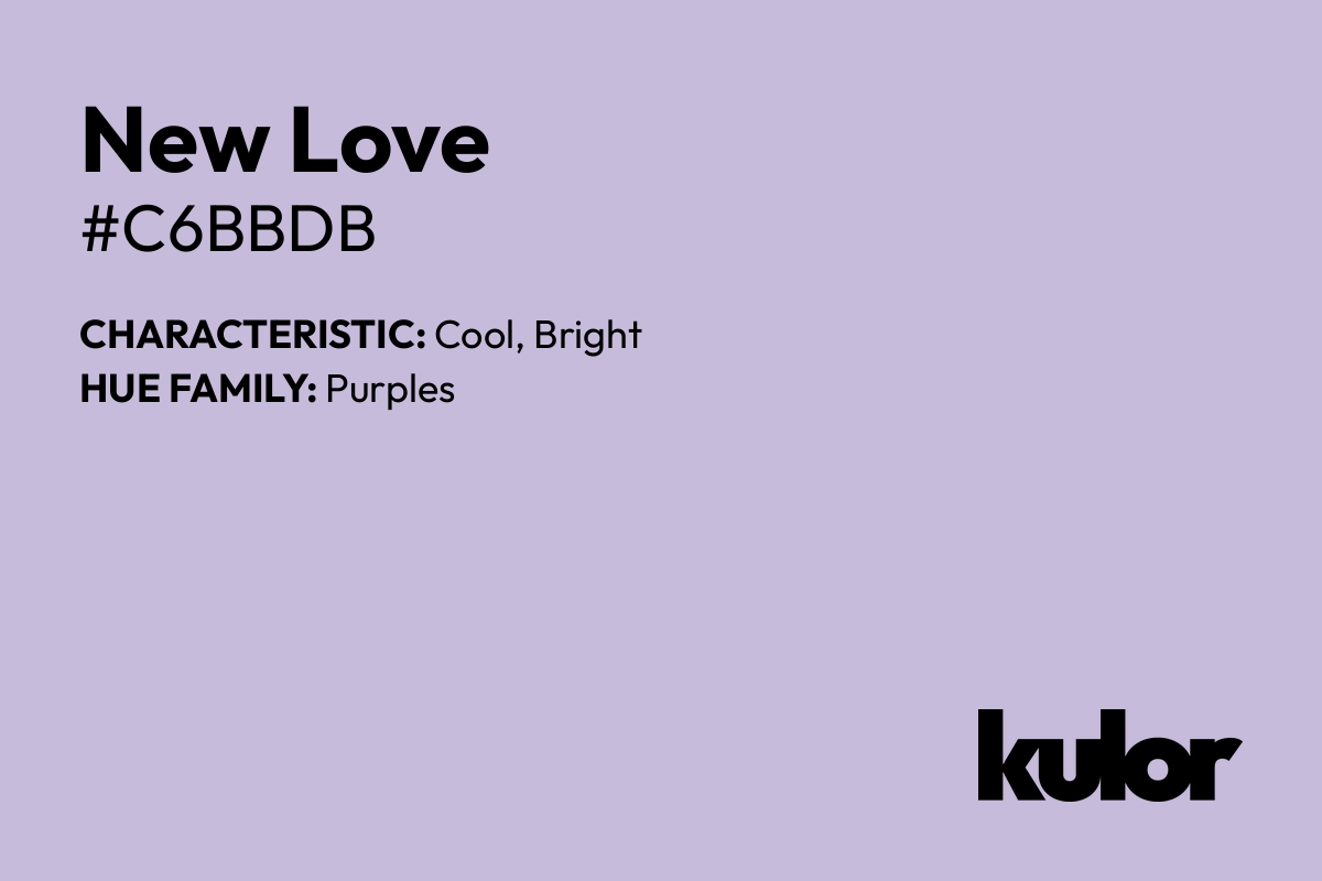 New Love is a color with a HTML hex code of #c6bbdb.