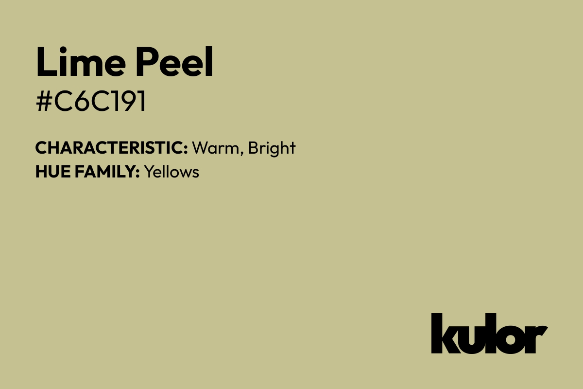 Lime Peel is a color with a HTML hex code of #c6c191.