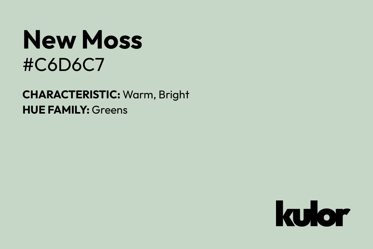 New Moss is a color with a HTML hex code of #c6d6c7.