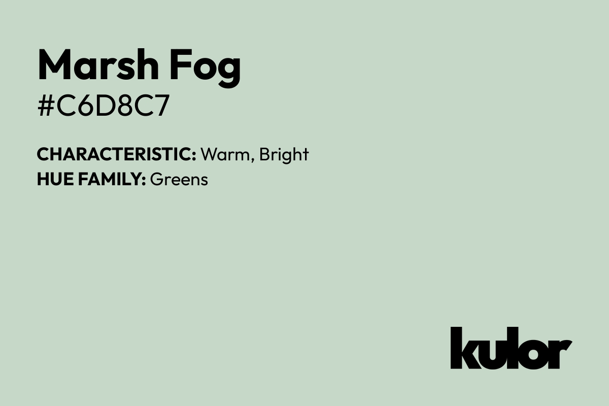 Marsh Fog is a color with a HTML hex code of #c6d8c7.