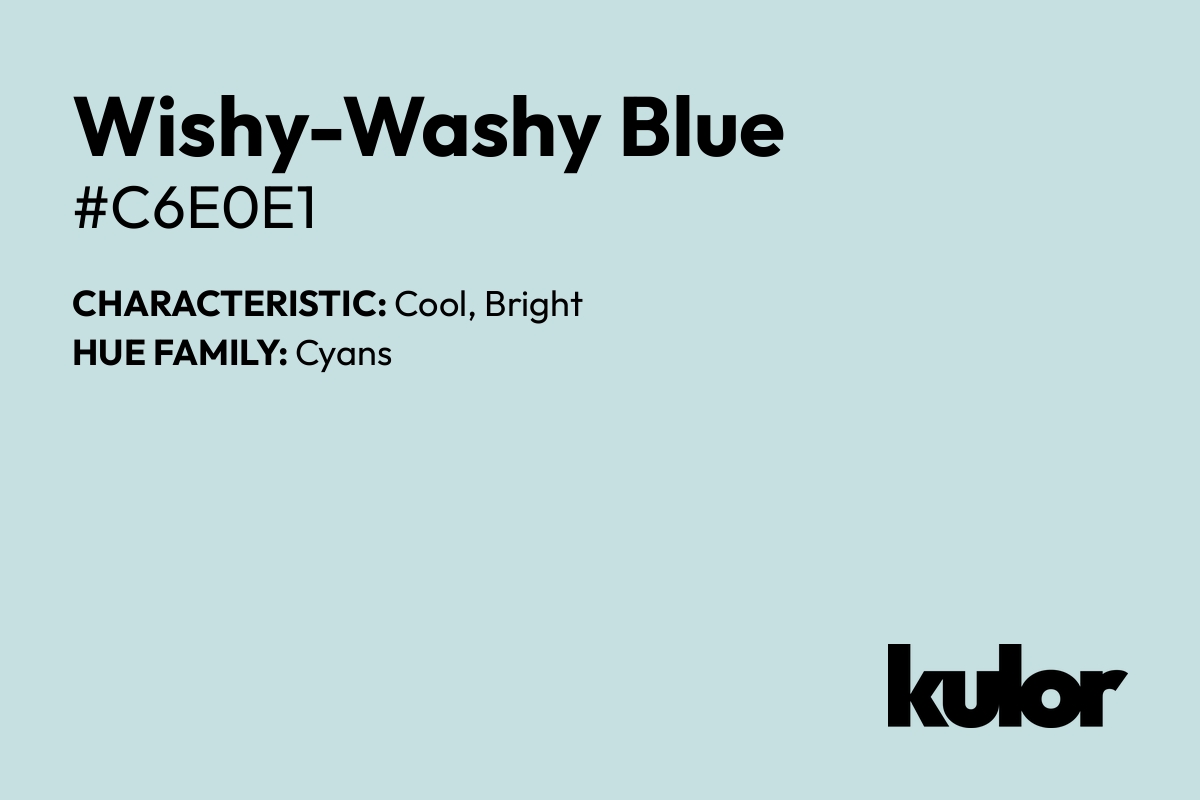 Wishy-Washy Blue is a color with a HTML hex code of #c6e0e1.