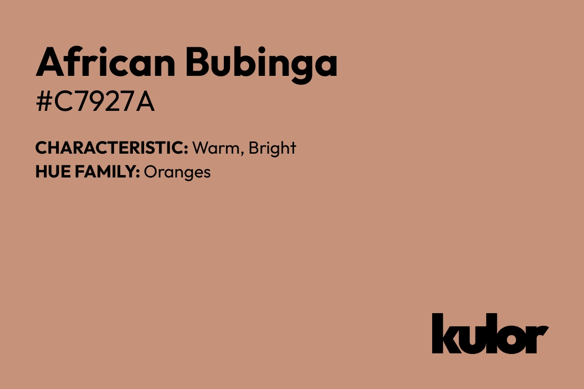 African Bubinga is a color with a HTML hex code of #c7927a.