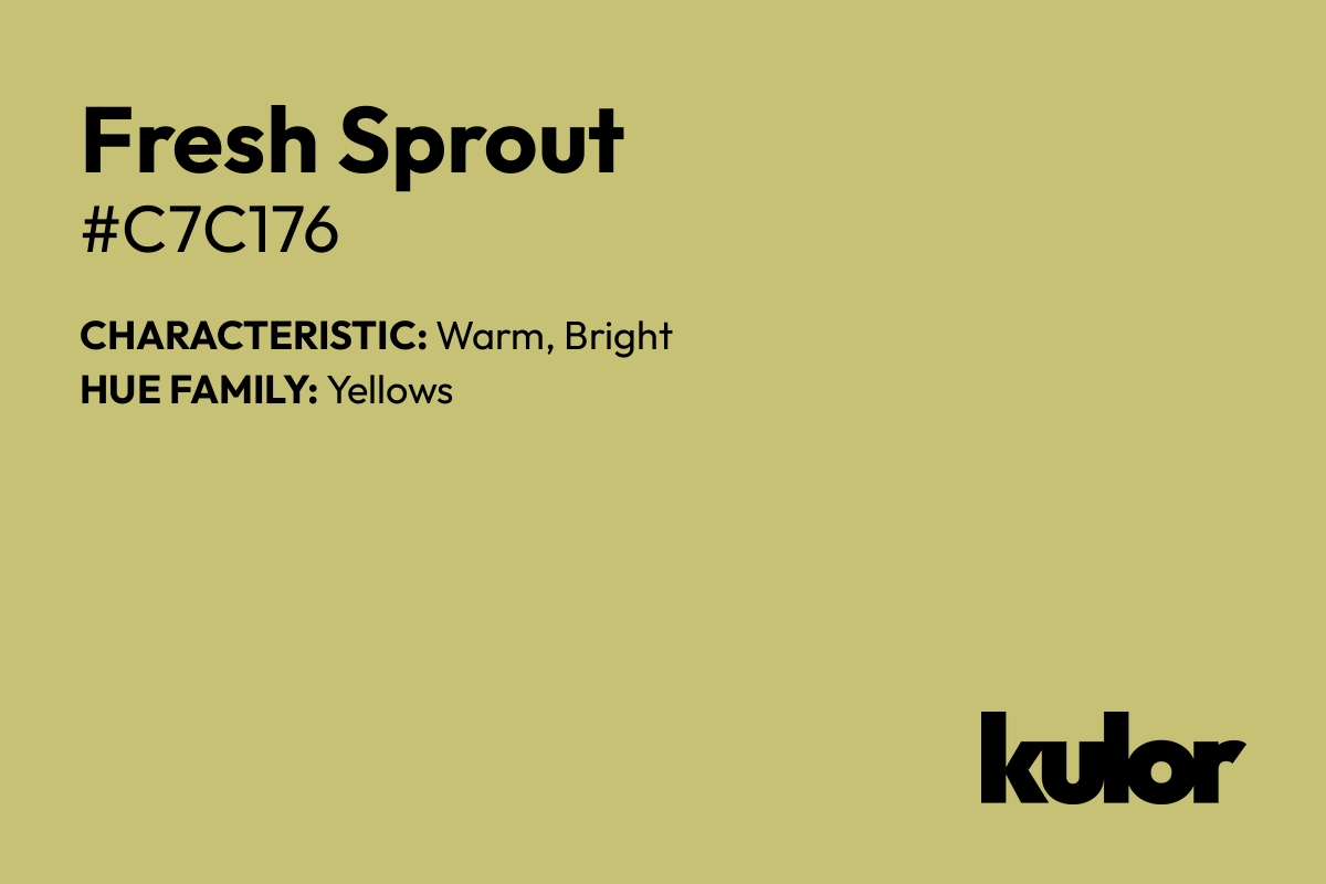 Fresh Sprout is a color with a HTML hex code of #c7c176.