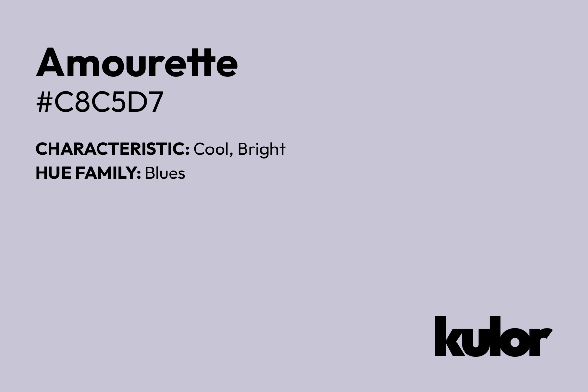 Amourette is a color with a HTML hex code of #c8c5d7.