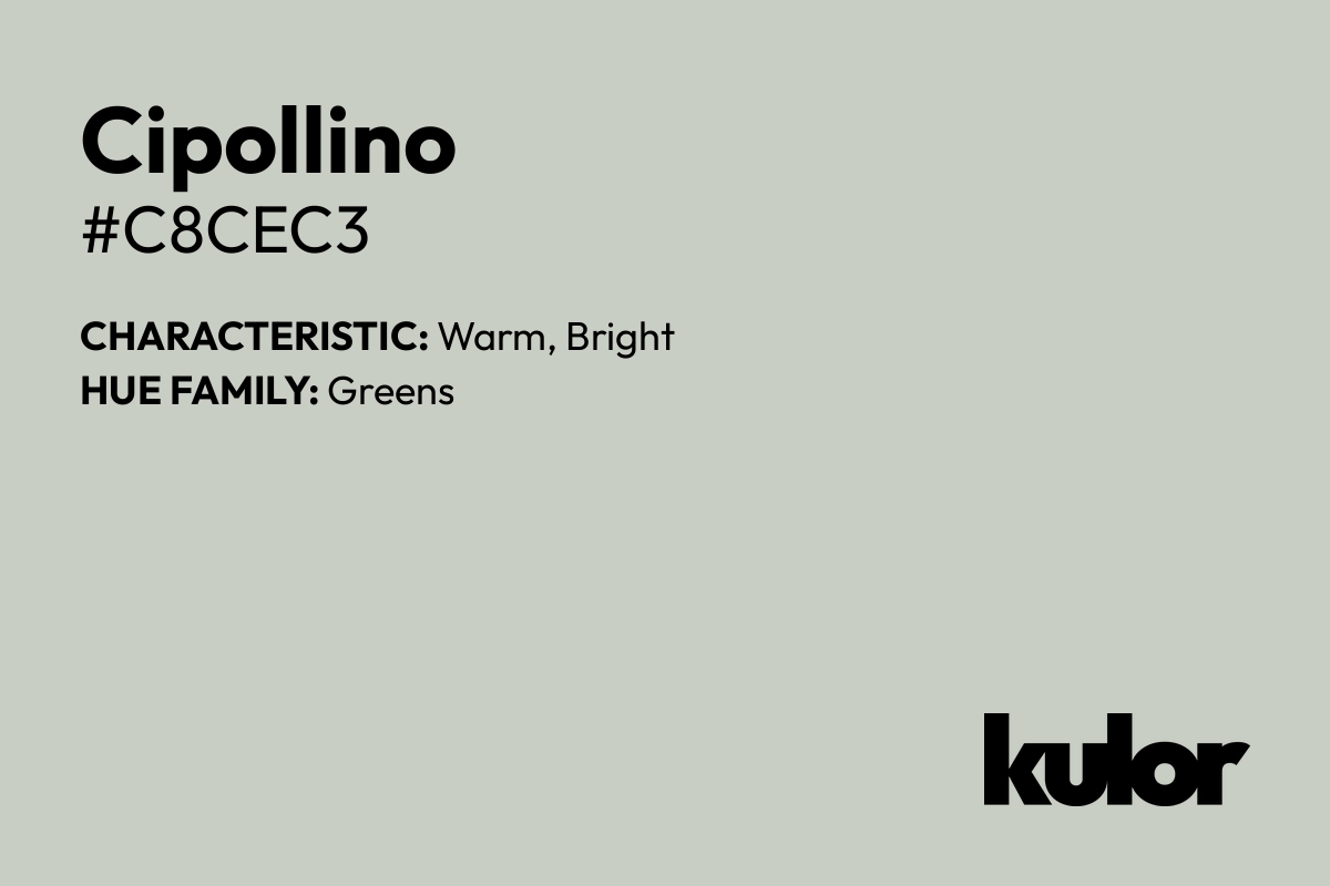 Cipollino is a color with a HTML hex code of #c8cec3.