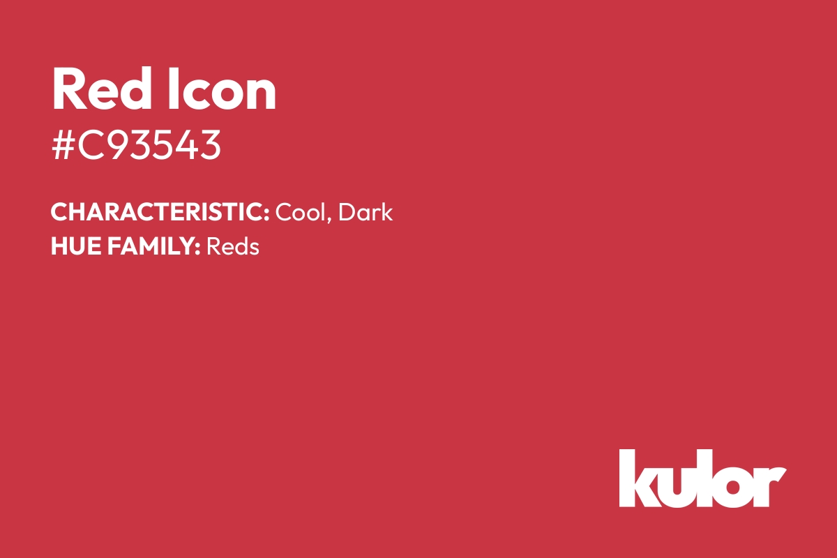 Red Icon is a color with a HTML hex code of #c93543.