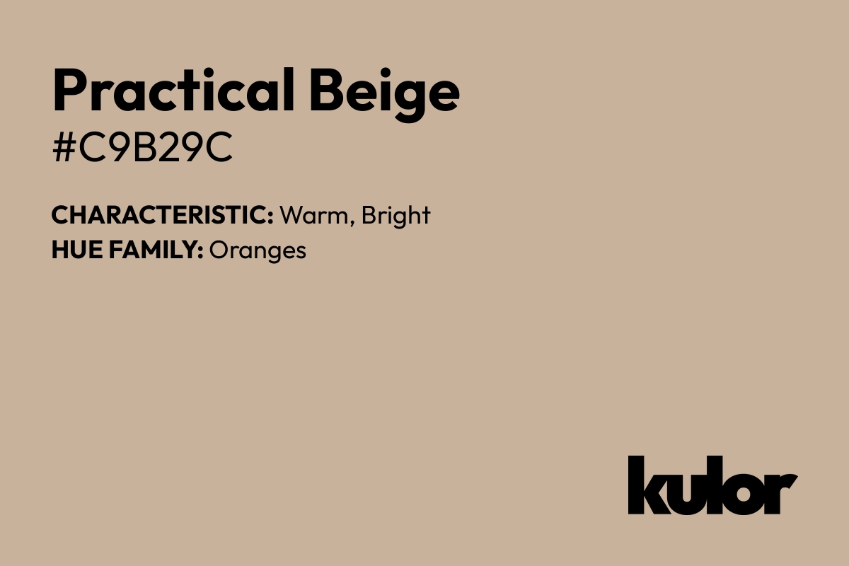 Practical Beige is a color with a HTML hex code of #c9b29c.