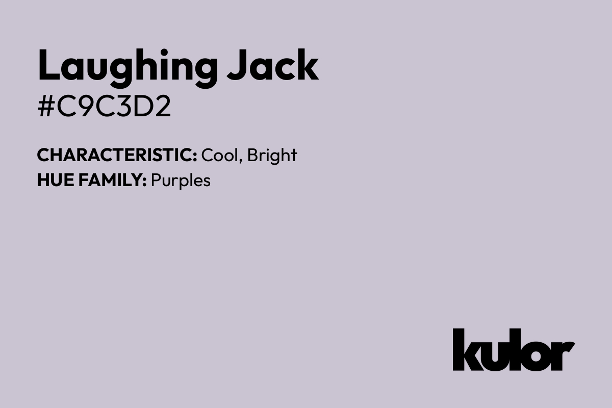 Laughing Jack is a color with a HTML hex code of #c9c3d2.