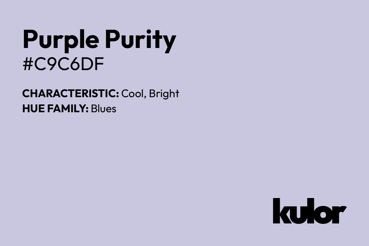 Purple Purity is a color with a HTML hex code of #c9c6df.