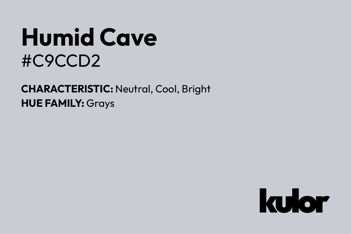 Humid Cave is a color with a HTML hex code of #c9ccd2.