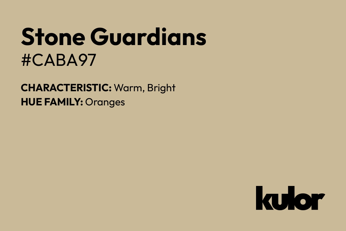 Stone Guardians is a color with a HTML hex code of #caba97.