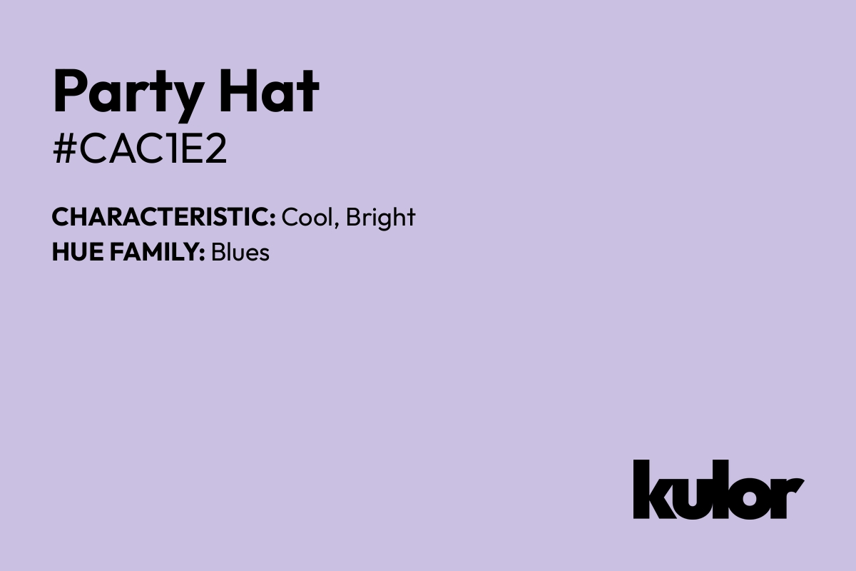 Party Hat is a color with a HTML hex code of #cac1e2.