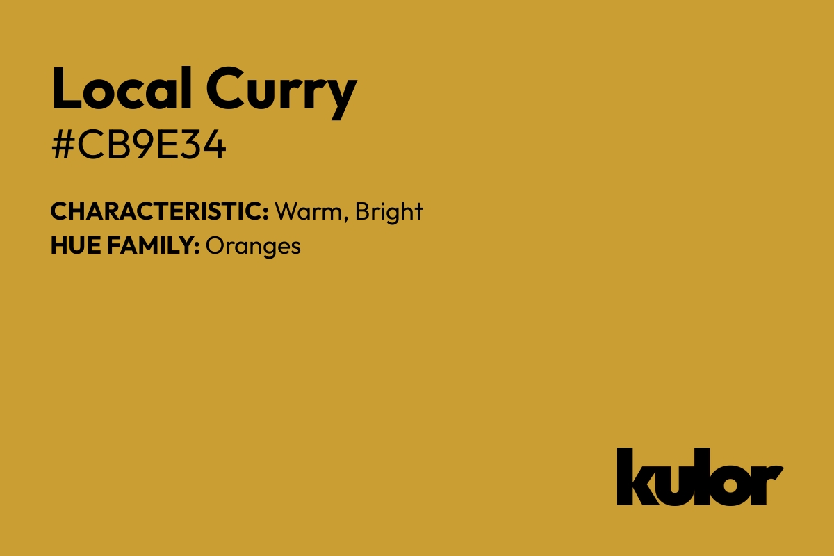 Local Curry is a color with a HTML hex code of #cb9e34.