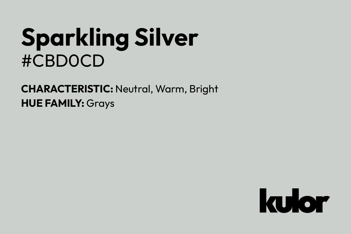 Sparkling Silver is a color with a HTML hex code of #cbd0cd.