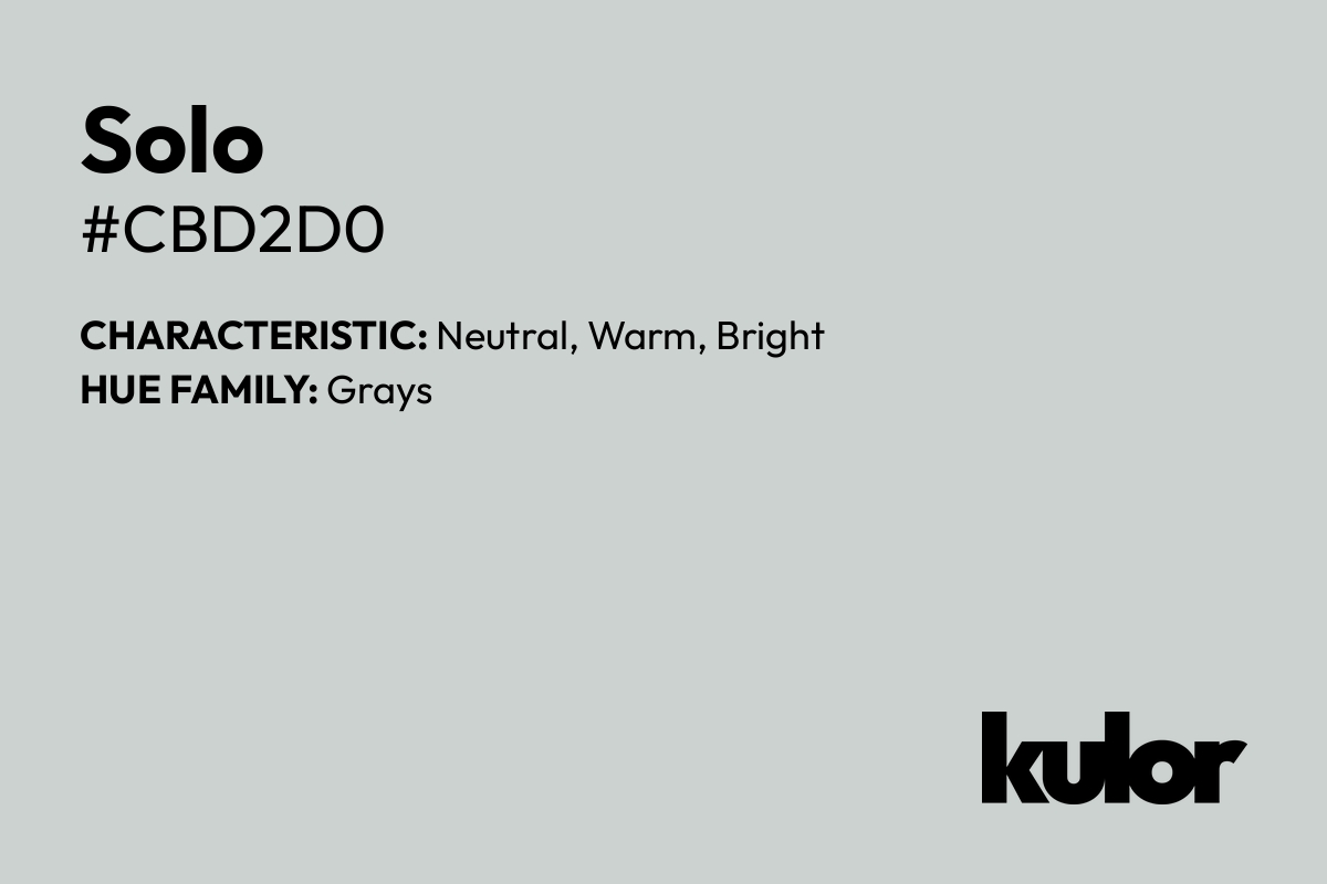 Solo is a color with a HTML hex code of #cbd2d0.