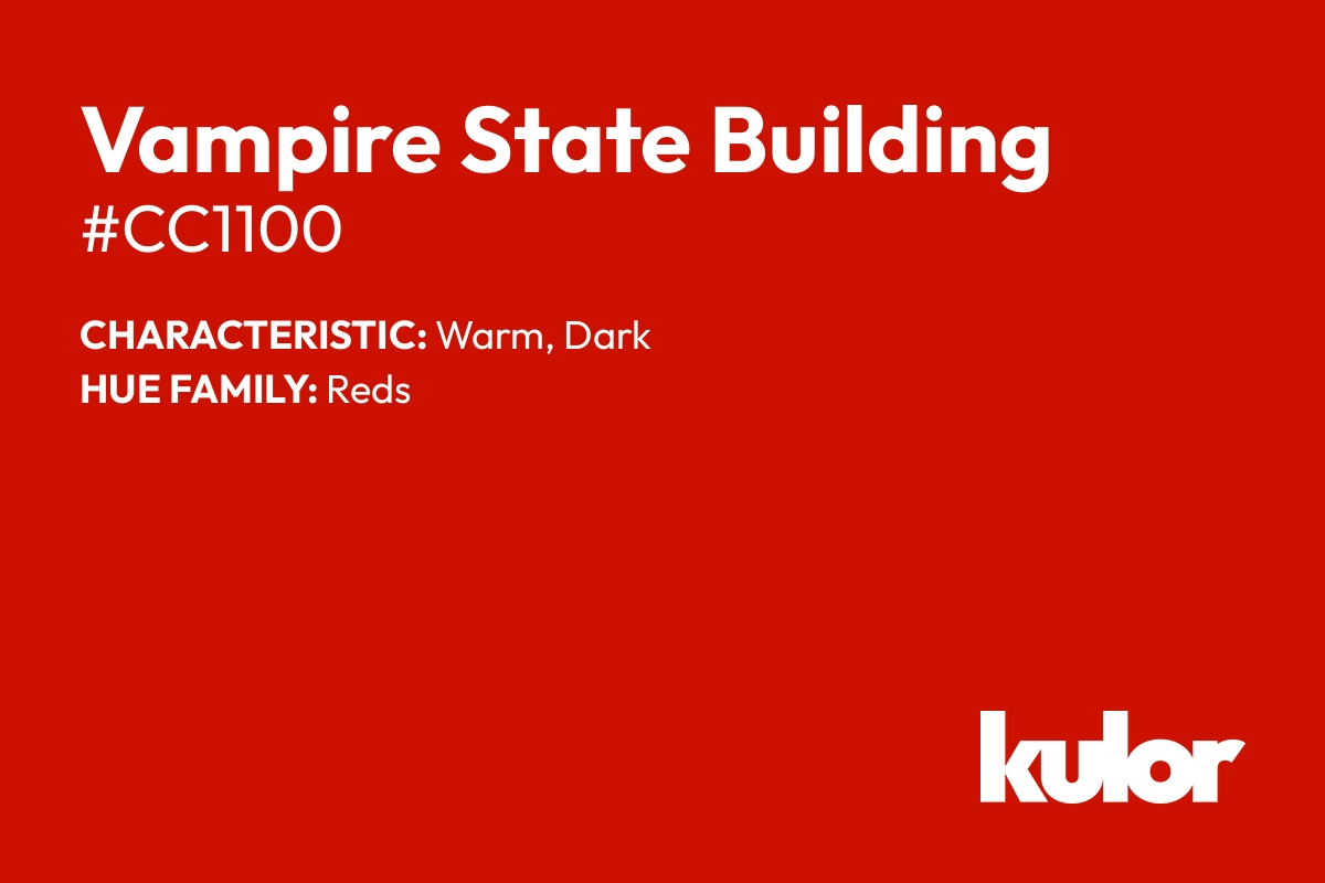 Vampire State Building is a color with a HTML hex code of #cc1100.