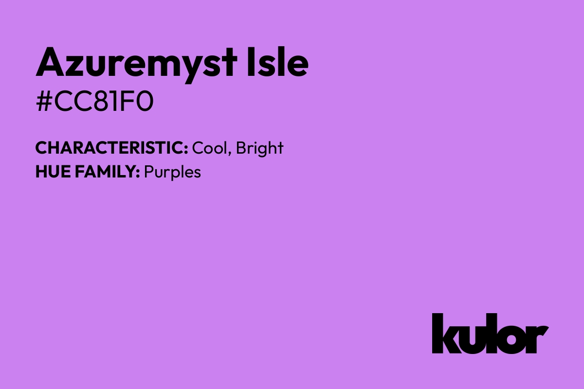 Azuremyst Isle is a color with a HTML hex code of #cc81f0.