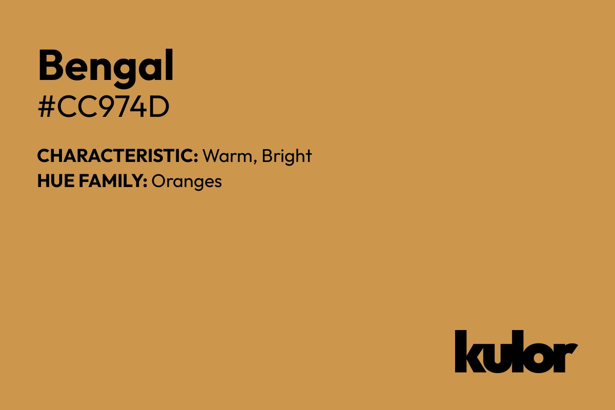 Bengal is a color with a HTML hex code of #cc974d.