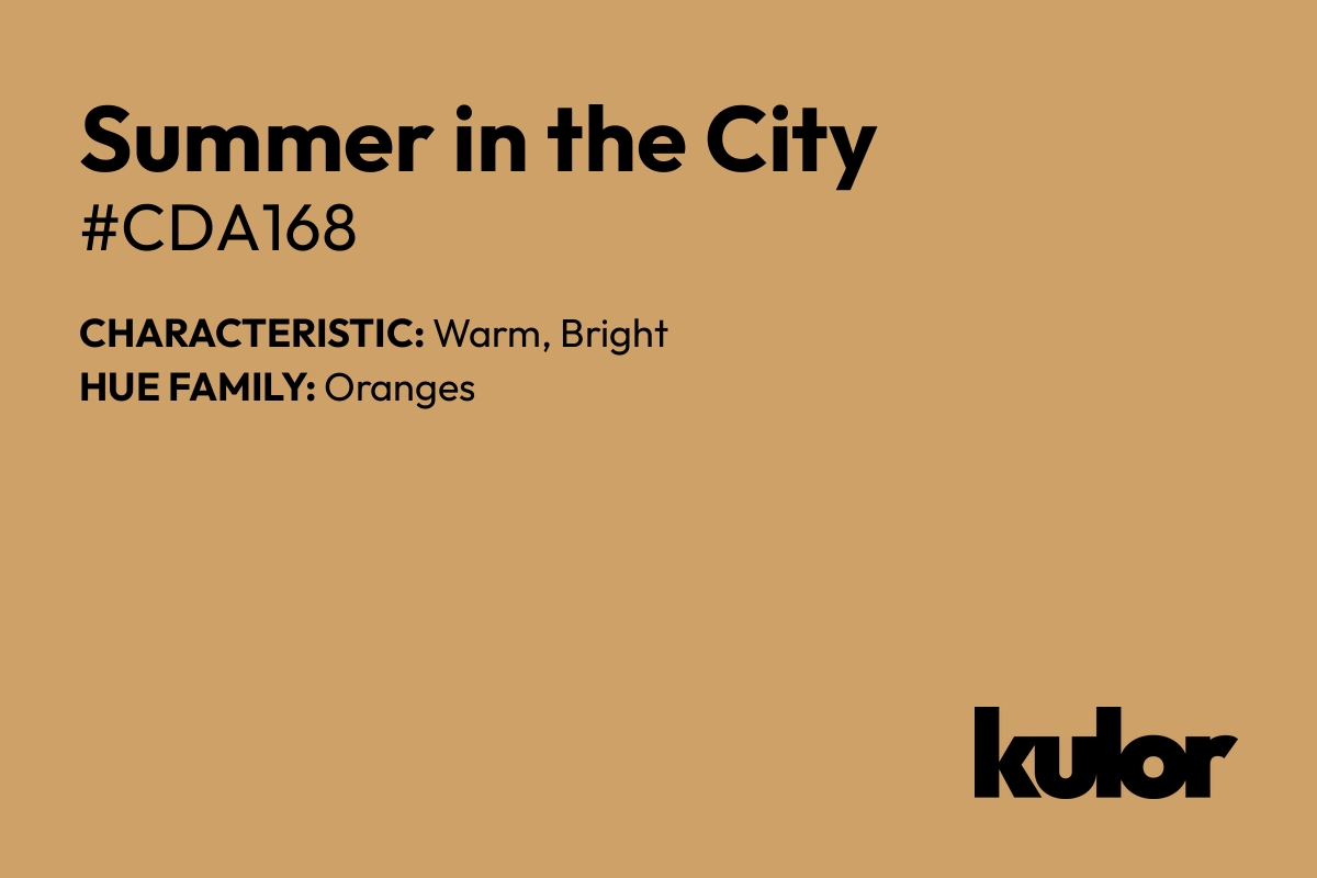 Summer in the City is a color with a HTML hex code of #cda168.