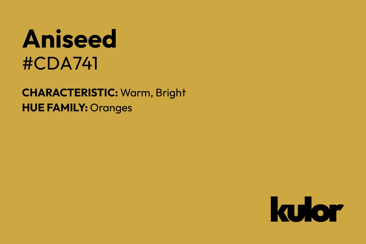 Aniseed is a color with a HTML hex code of #cda741.