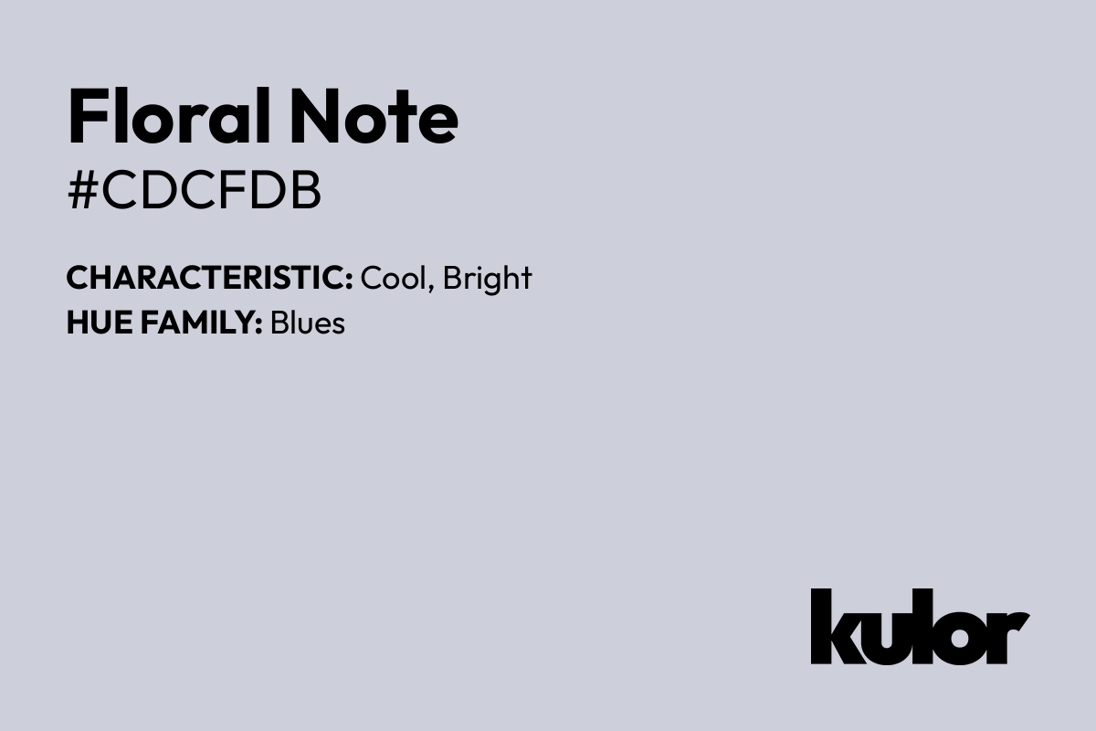 Floral Note is a color with a HTML hex code of #cdcfdb.