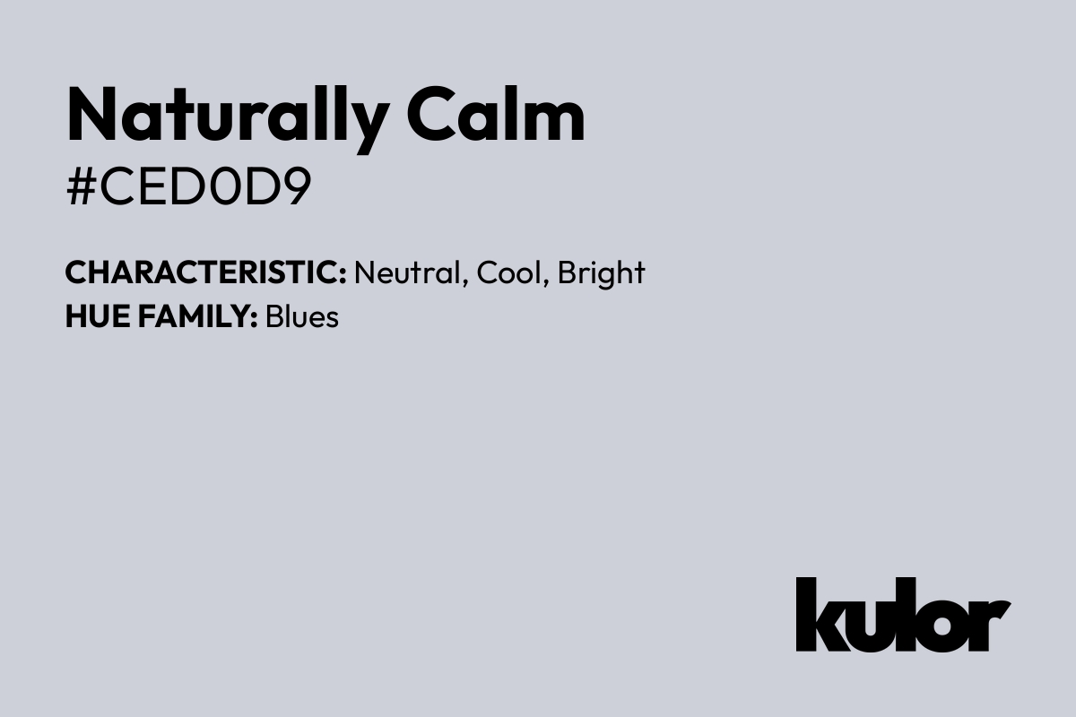 Naturally Calm is a color with a HTML hex code of #ced0d9.