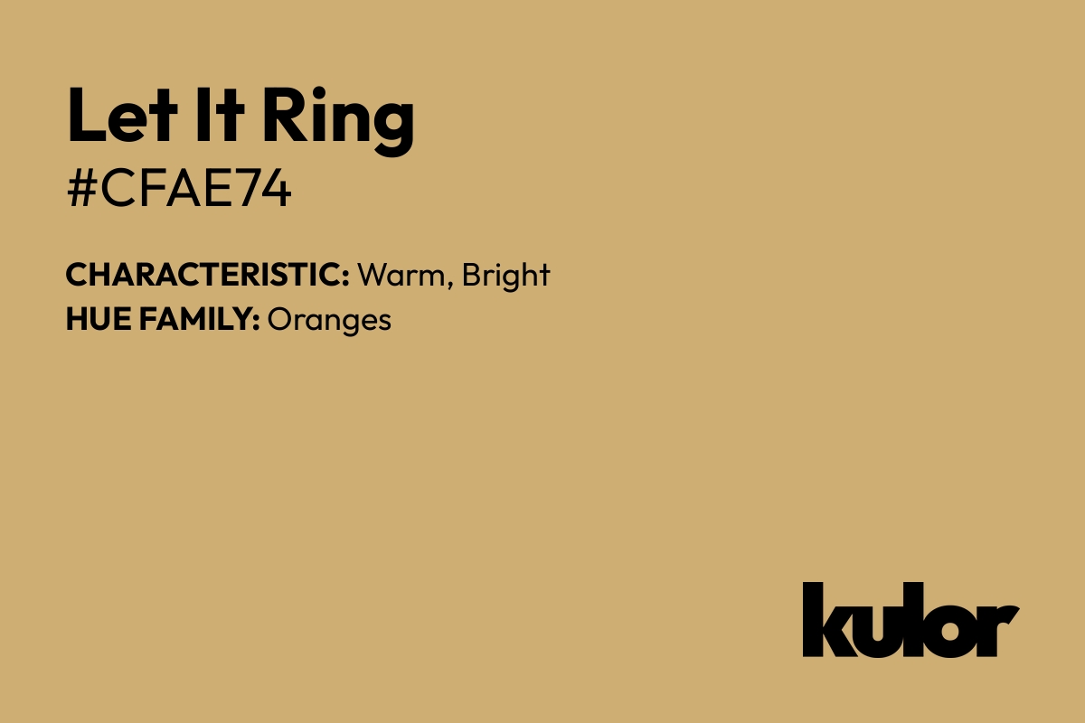 Let It Ring is a color with a HTML hex code of #cfae74.