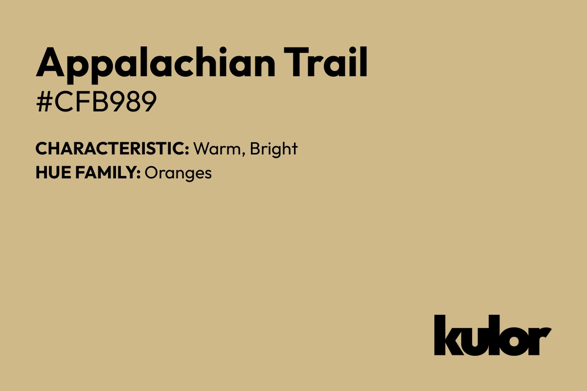 Appalachian Trail is a color with a HTML hex code of #cfb989.