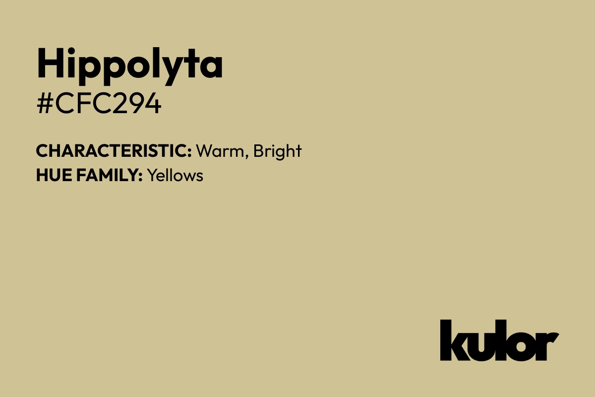 Hippolyta is a color with a HTML hex code of #cfc294.