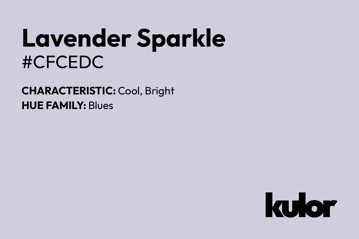 Lavender Sparkle is a color with a HTML hex code of #cfcedc.