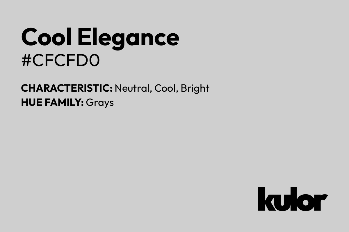 Cool Elegance is a color with a HTML hex code of #cfcfd0.