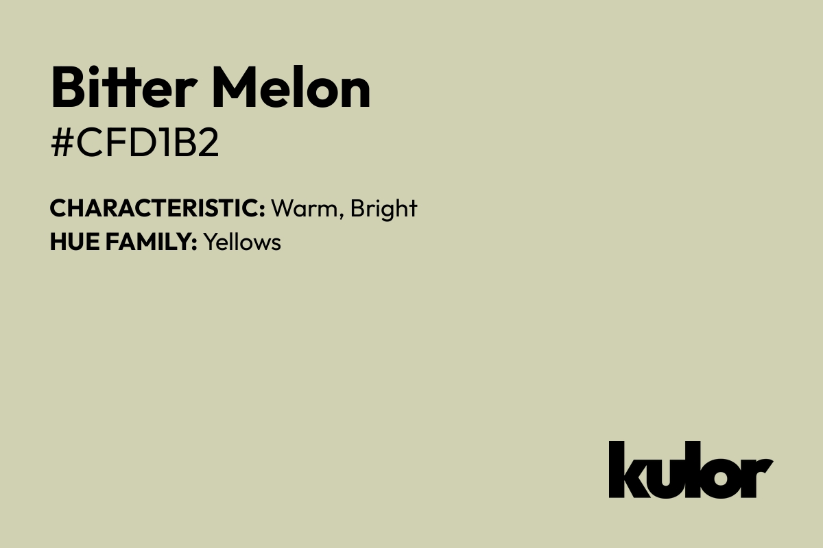 Bitter Melon is a color with a HTML hex code of #cfd1b2.