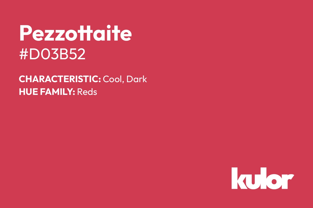 Pezzottaite is a color with a HTML hex code of #d03b52.