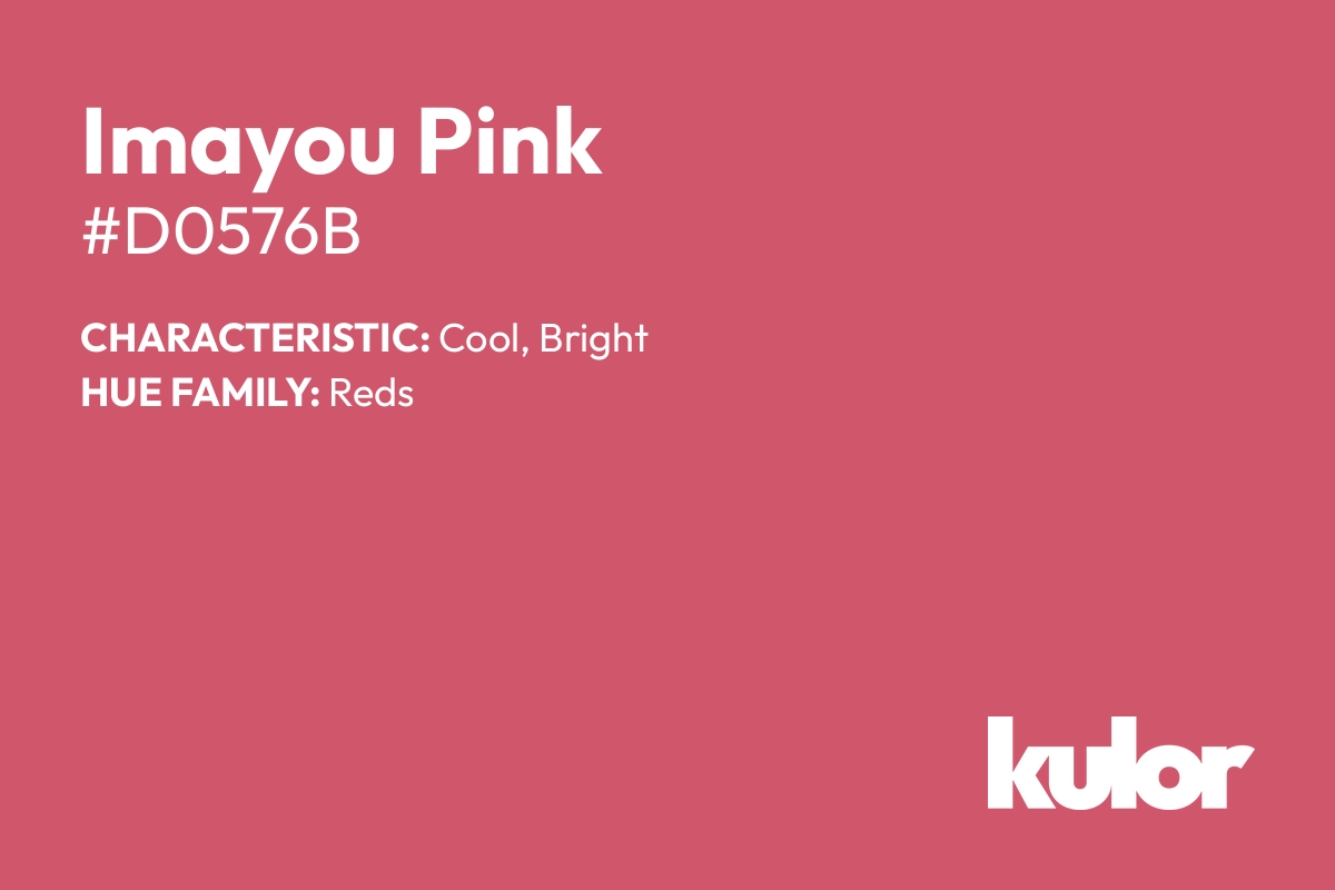 Imayou Pink is a color with a HTML hex code of #d0576b.