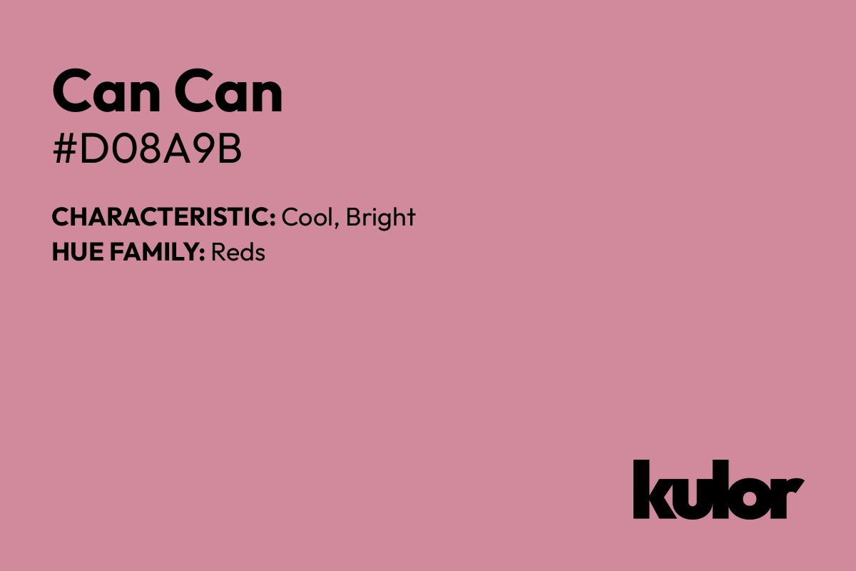 Can Can is a color with a HTML hex code of #d08a9b.