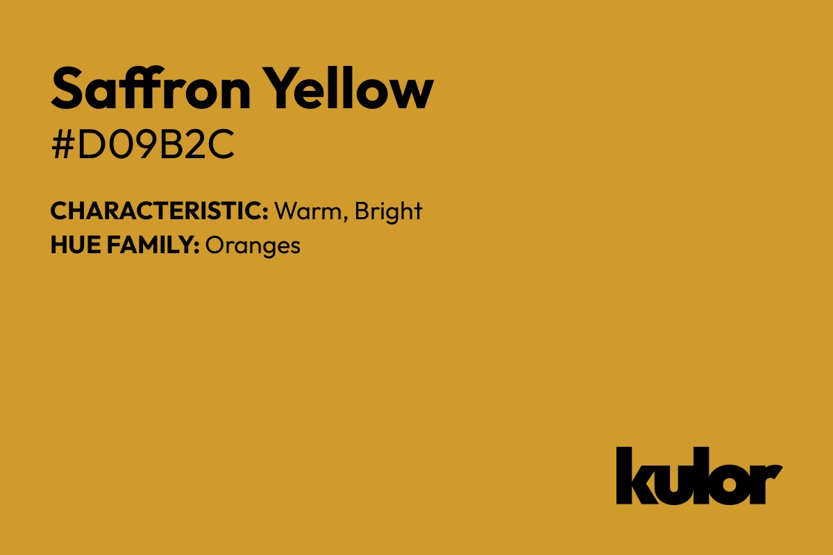 Saffron Yellow is a color with a HTML hex code of #d09b2c.