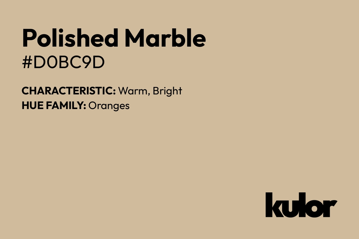 Polished Marble is a color with a HTML hex code of #d0bc9d.