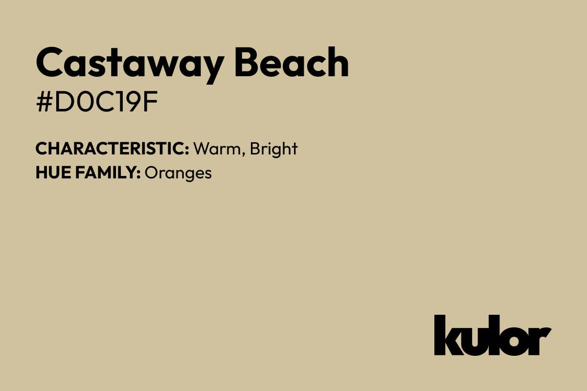 Castaway Beach is a color with a HTML hex code of #d0c19f.