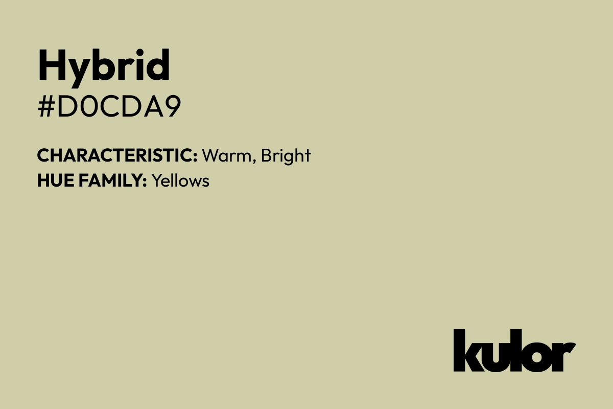 Hybrid is a color with a HTML hex code of #d0cda9.