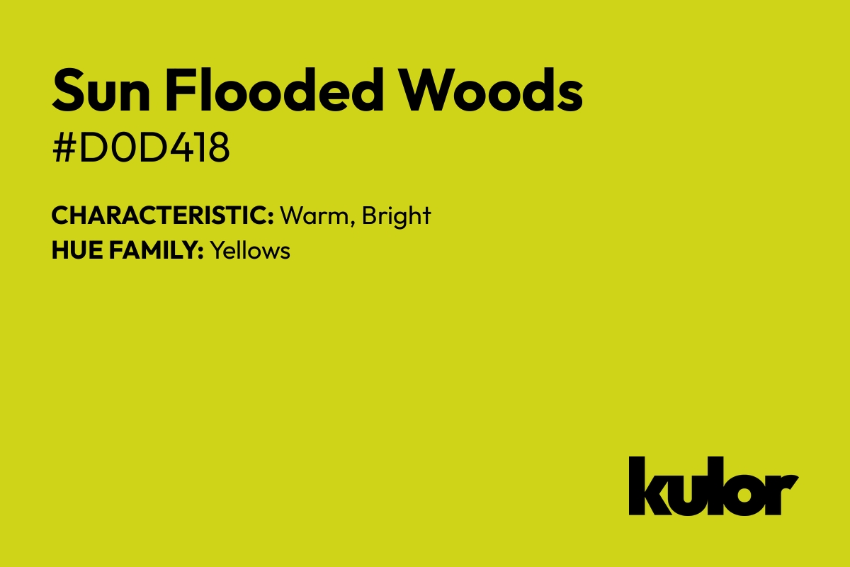 Sun Flooded Woods is a color with a HTML hex code of #d0d418.