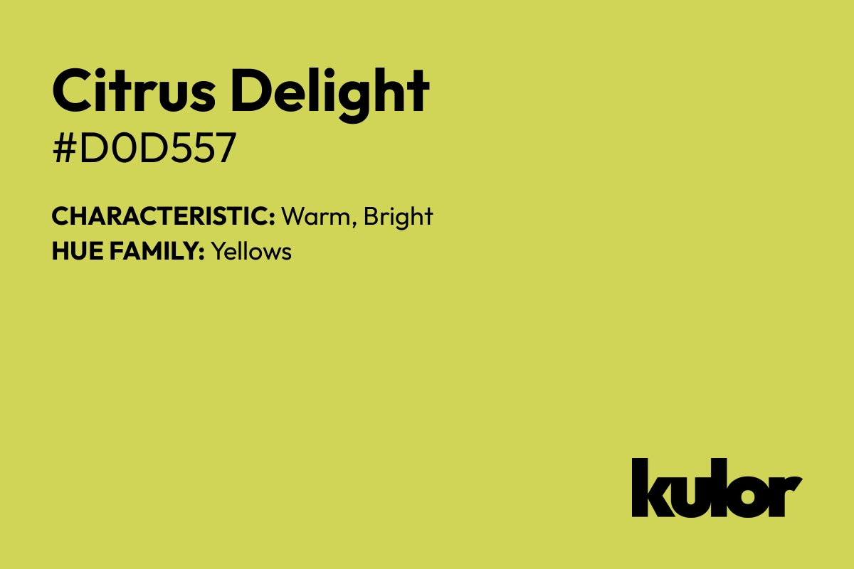 Citrus Delight is a color with a HTML hex code of #d0d557.