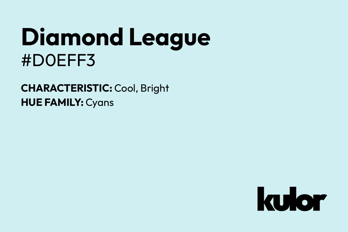 Diamond League is a color with a HTML hex code of #d0eff3.