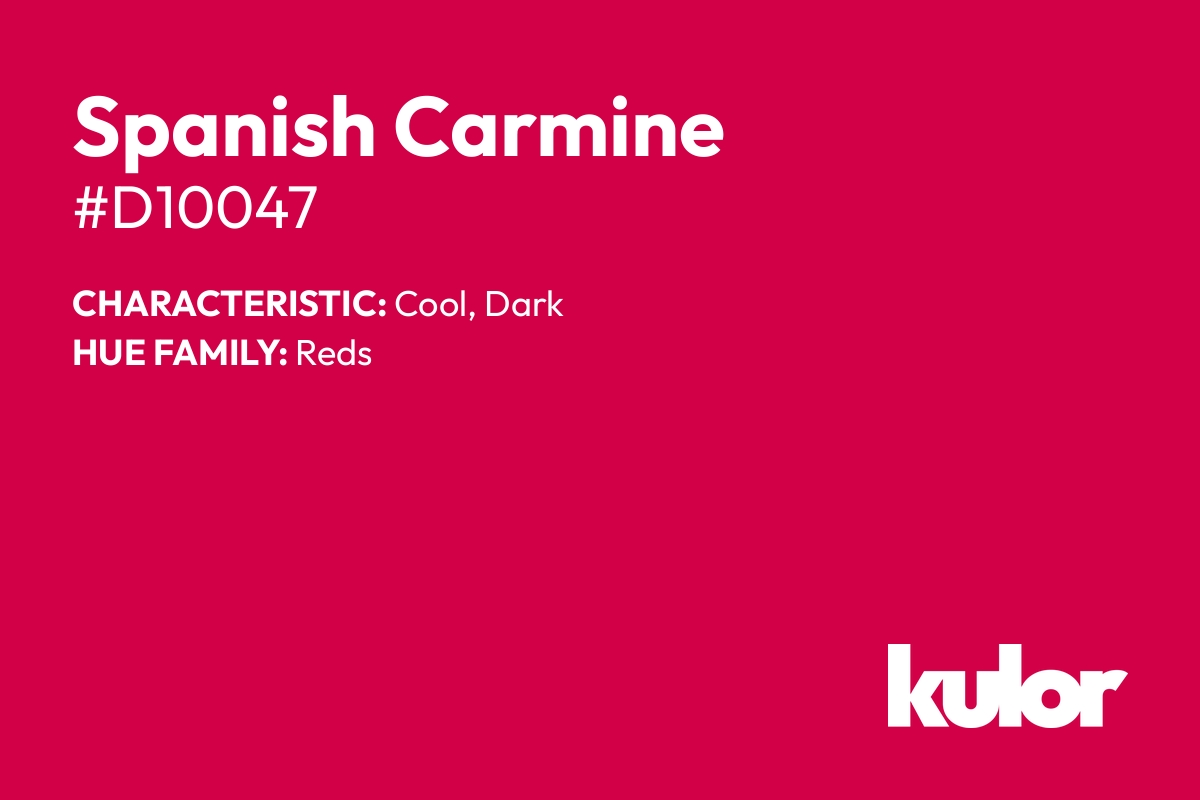 Spanish Carmine is a color with a HTML hex code of #d10047.