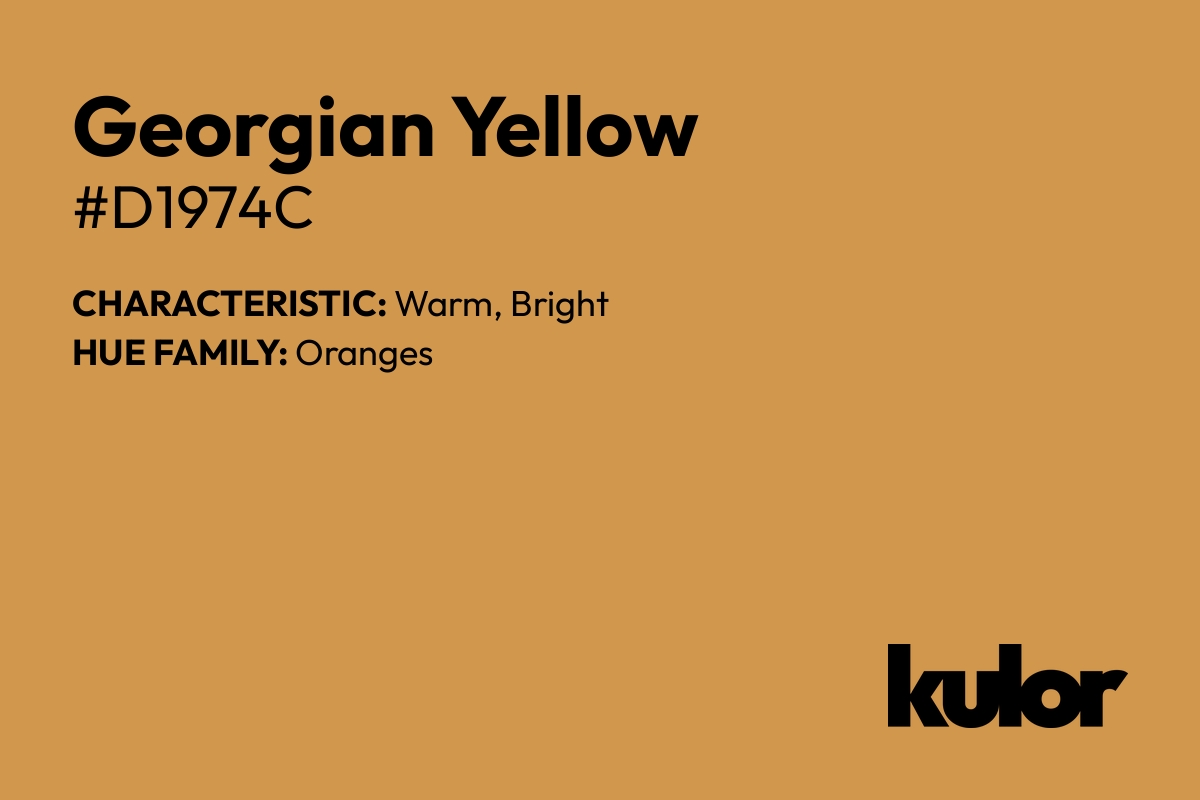 Georgian Yellow is a color with a HTML hex code of #d1974c.